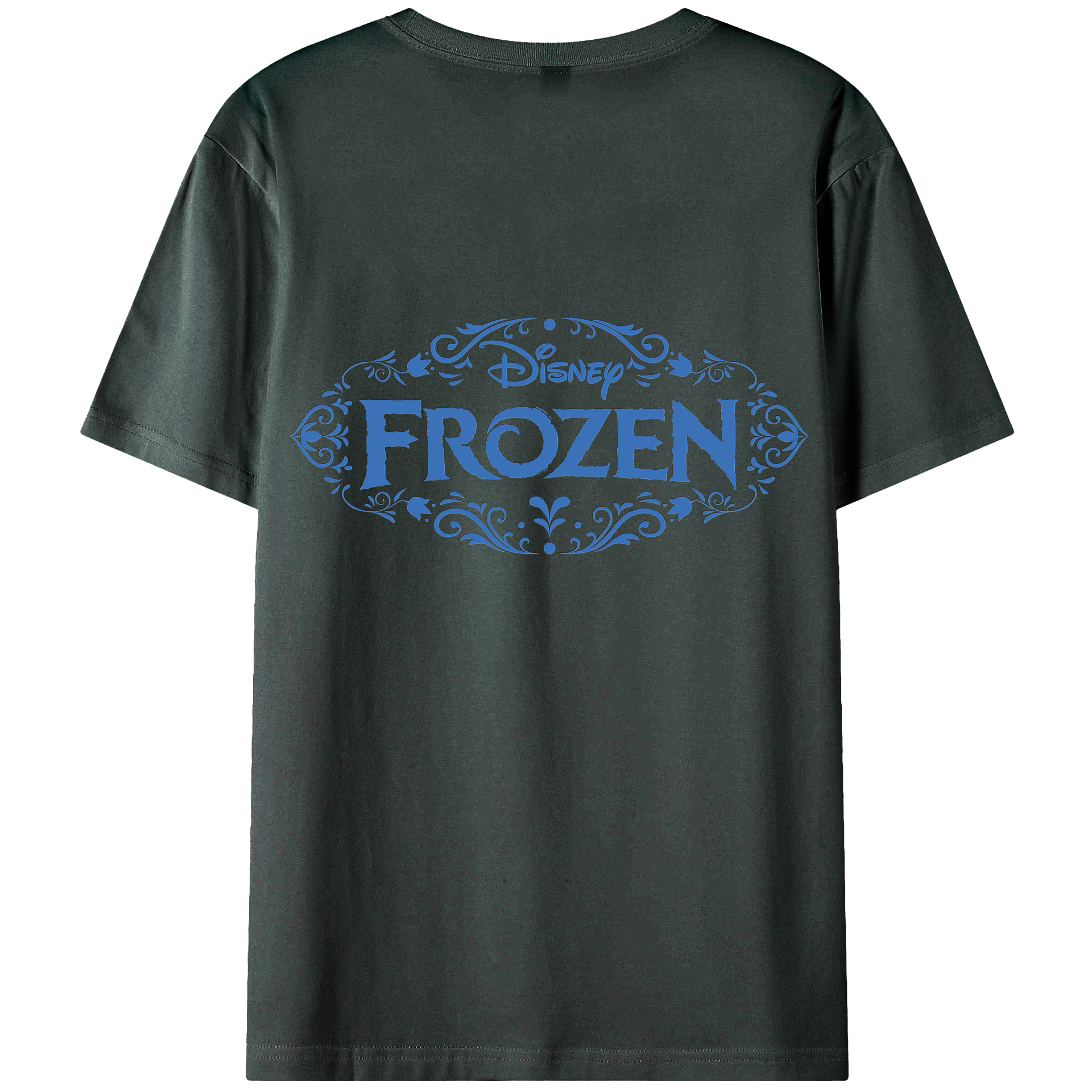（画像用） アナと雪の女王 アンナ エルサ Frozen Anna Elsa 綿100％ メンズ半袖Tシャツ（バックプリント） 通気性